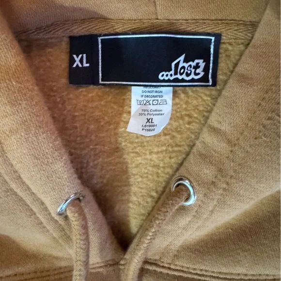 Lost Tan Hoodie with Black Label - Picture 3 of 3